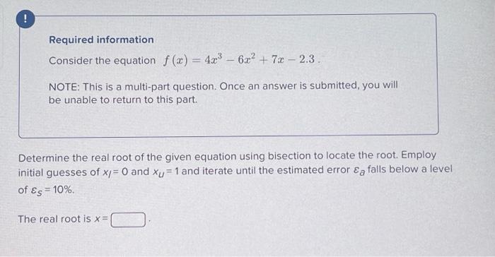 Solved Required information Consider the equation f(x) = 4x³ | Chegg.com