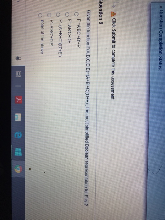 Solved Question Completion Status: Click Submit to complete | Chegg.com