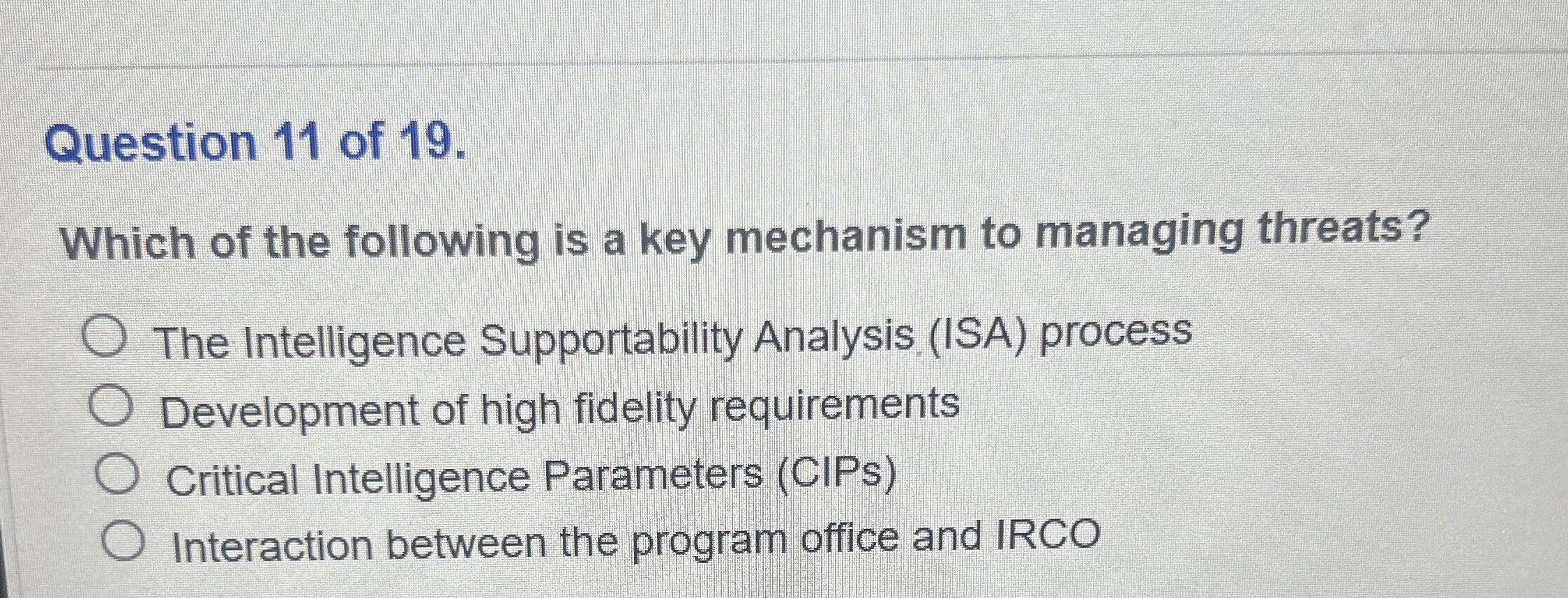 Solved Question 11 ﻿of 19.Which of the following is a key | Chegg.com