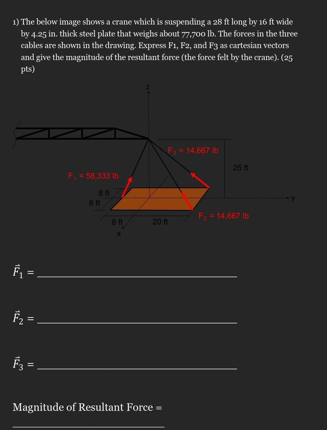 Solved 1) The below image shows a crane which is suspending | Chegg.com