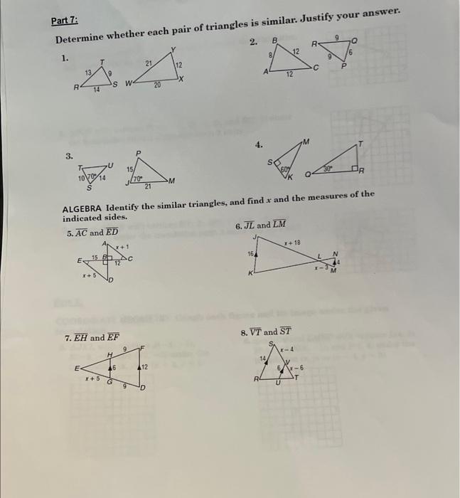 Solved Each pair of polygons is similar. Write a similarity | Chegg.com