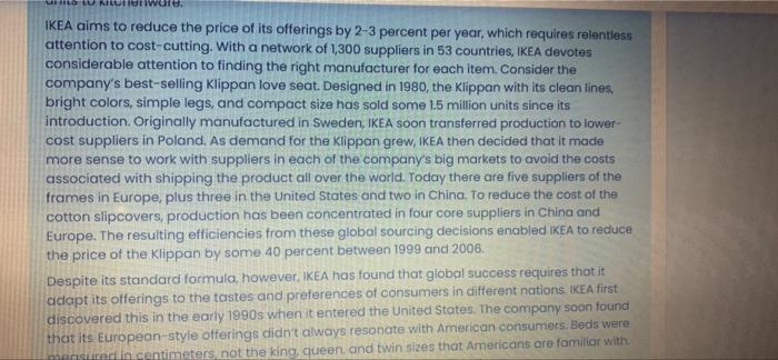 ikea the global retailer case study answers