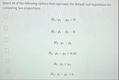 Solved Select all of the following options that represent | Chegg.com