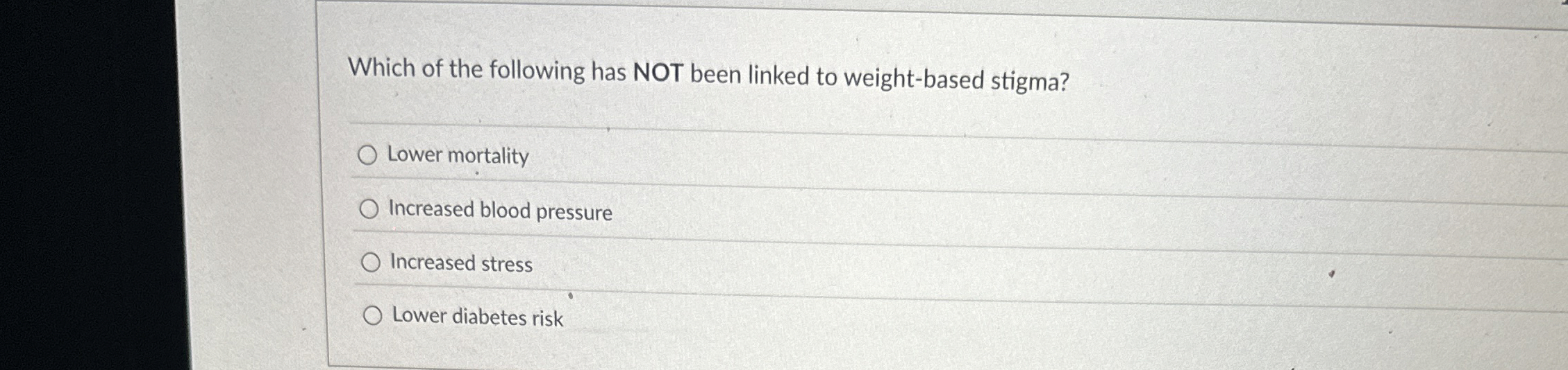 Solved Which of the following has NOT been linked to | Chegg.com