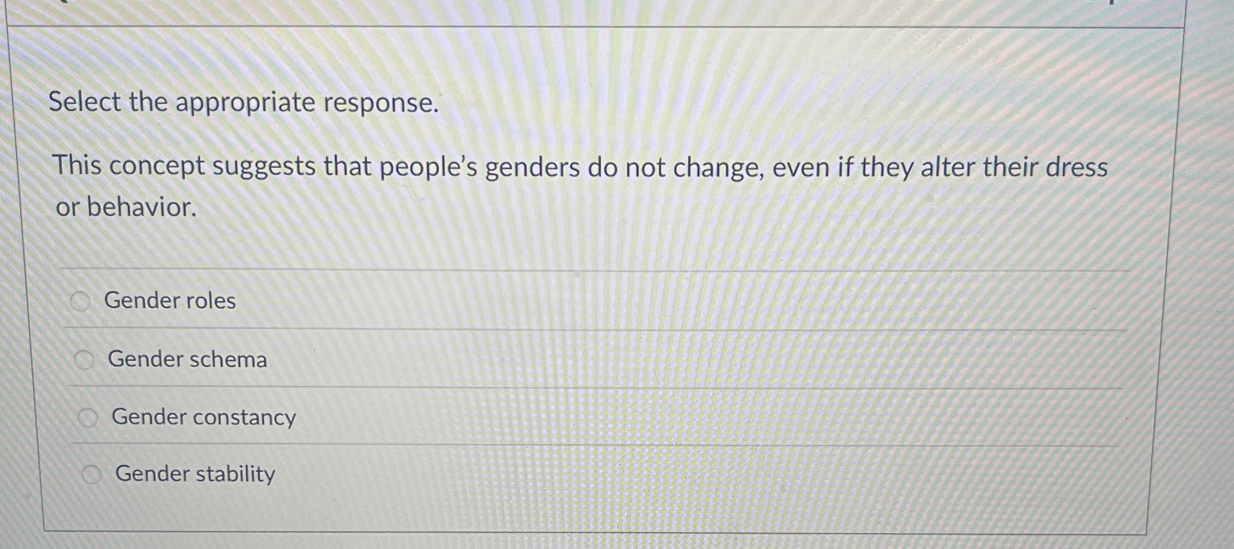 Solved Select the appropriate response.This concept suggests | Chegg.com