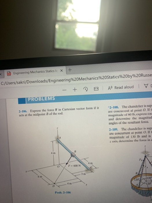 Solved + Engineering Mechanics Statics B X | Chegg.com