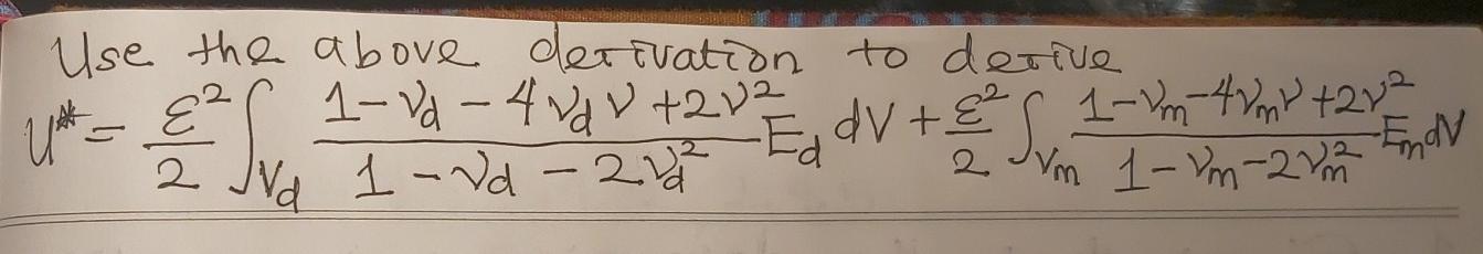 Solved U 2 J Que 1 Derive The Following Equations Chegg Com