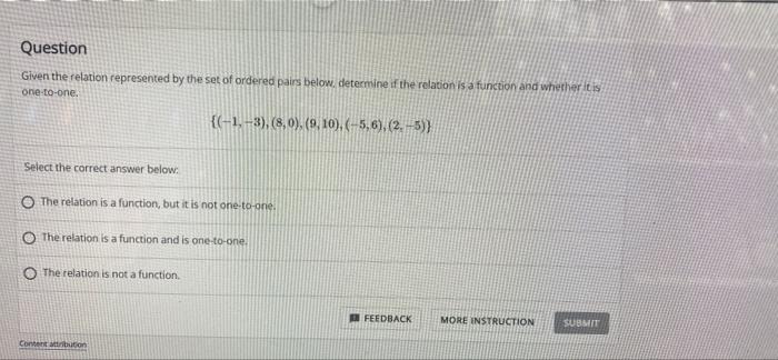 Solved Question Given the relation represented by the set of | Chegg.com