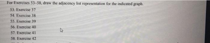 Solved For Exercises 53-58, Draw The Adjacency List | Chegg.com