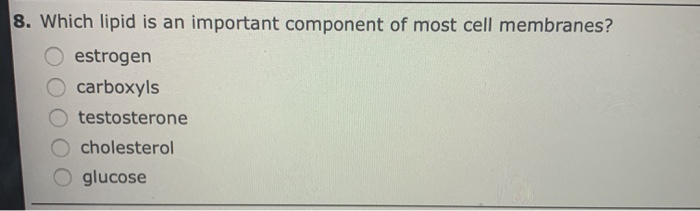 Which Lipid Is An Important Component Of Most Cell Membranes