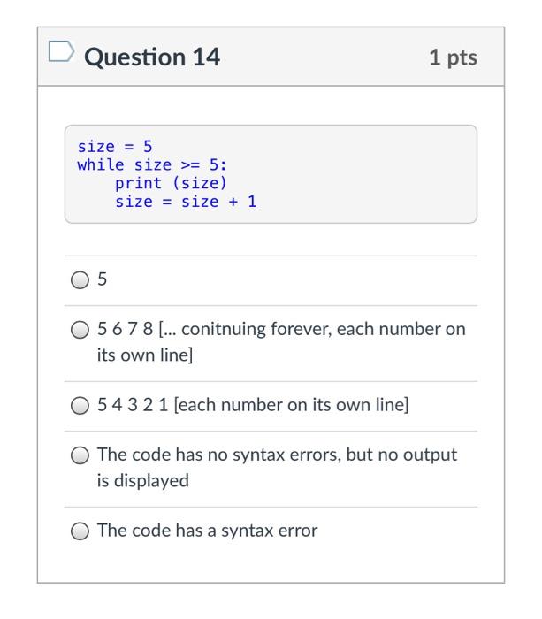 Solved Question 1 1 pts Which of the following is not a | Chegg.com