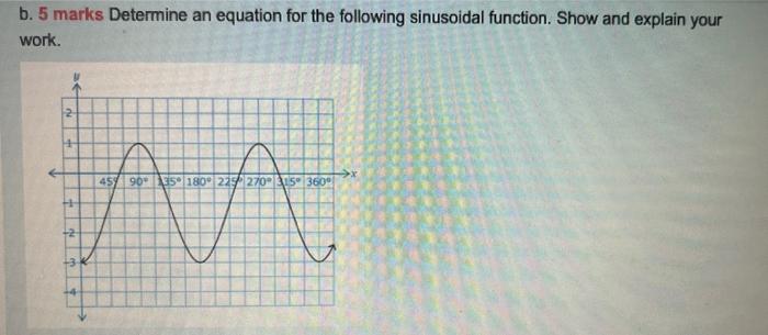 Solved B. 5 Marks Determine An Equation For The Following | Chegg.com