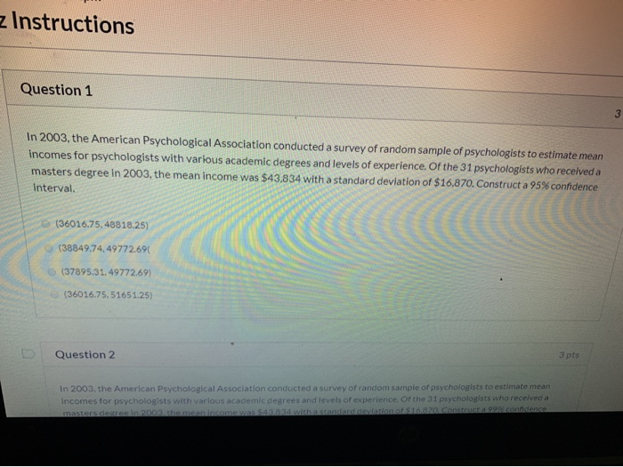 Solved Instructions Question 1 In 2003, the American | Chegg.com