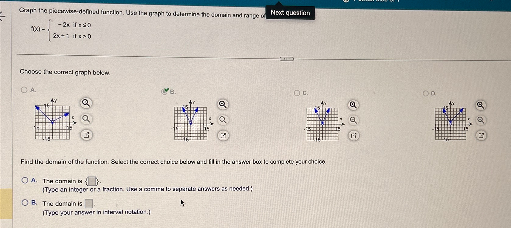 Solved Graph the piecewise-defined function. Use the graph | Chegg.com