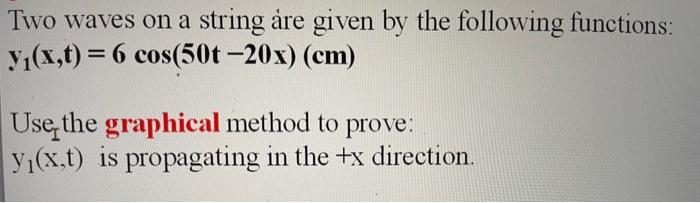 Solved Two waves on a string are given by the following | Chegg.com