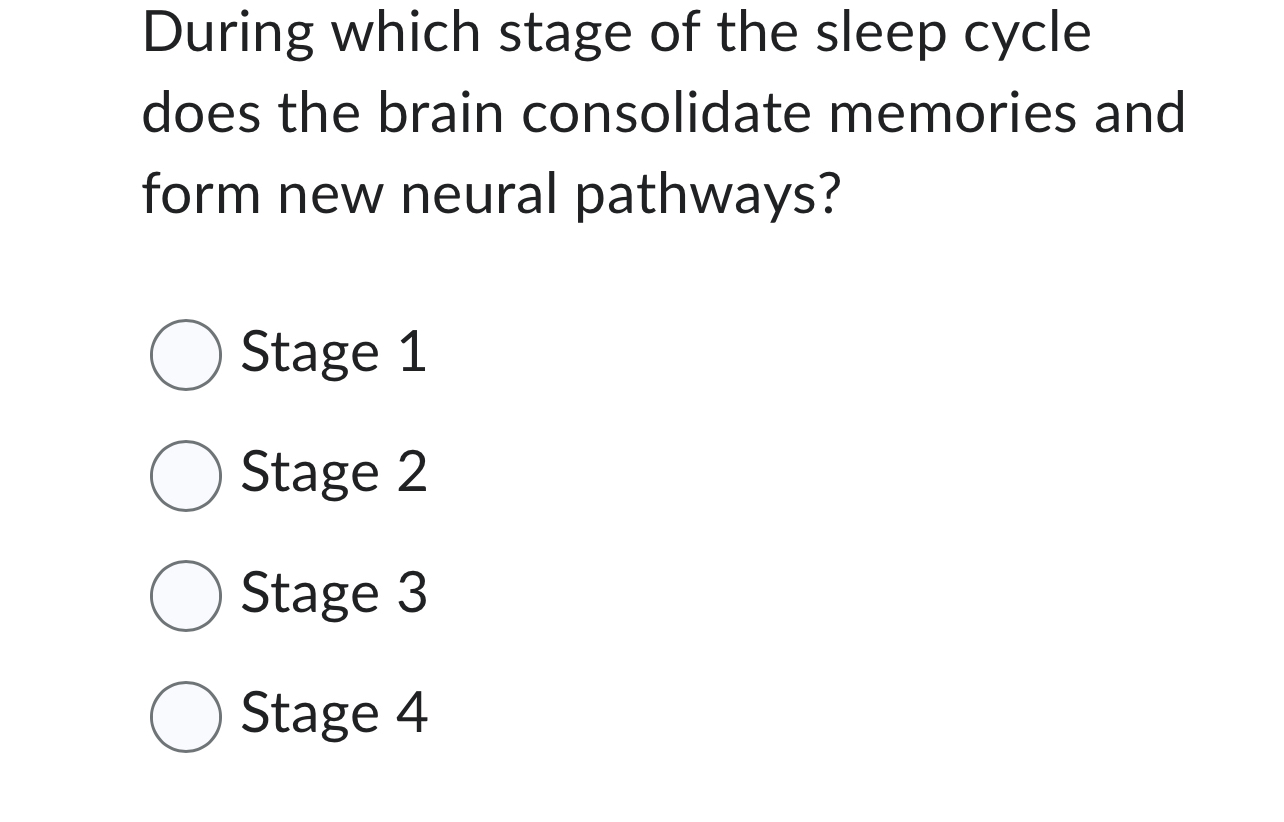 Solved During which stage of the sleep cycle does the brain | Chegg.com