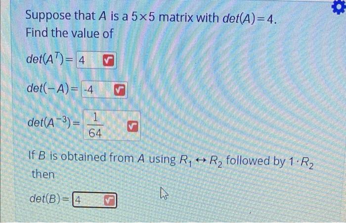 how to find det of 5x5 matrix