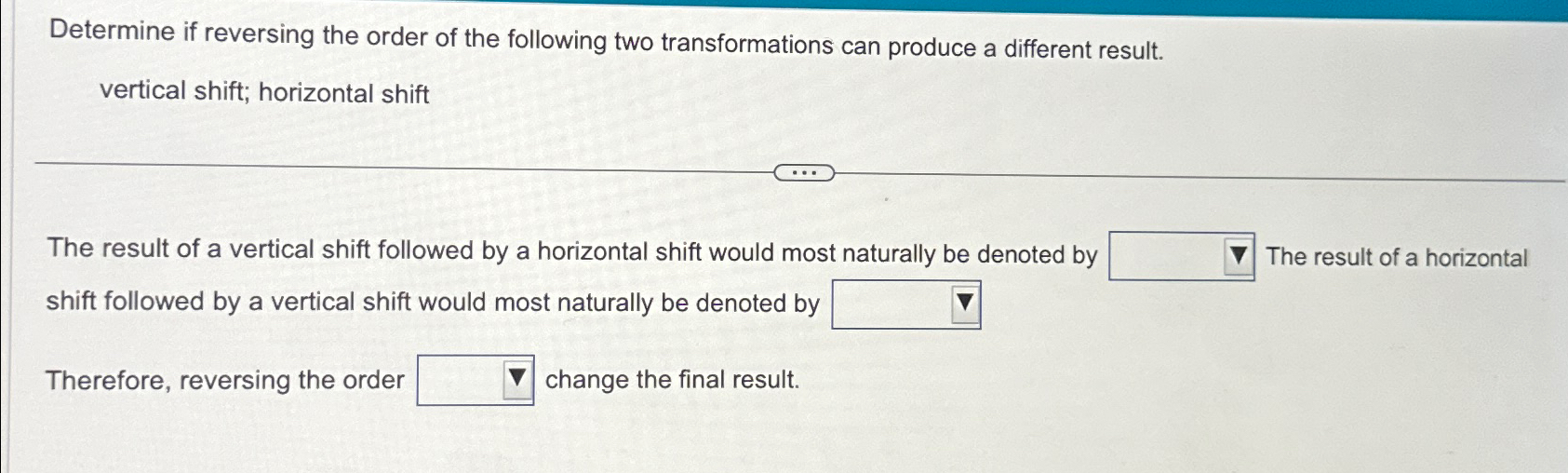 Solved Determine if reversing the order of the following two | Chegg.com