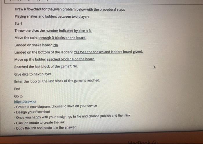 Solved Draw A Flowchart For The Given Problem Below With The | Chegg.com