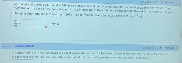 Solved At a sand and gravel plant, sand is falling off a | Chegg.com