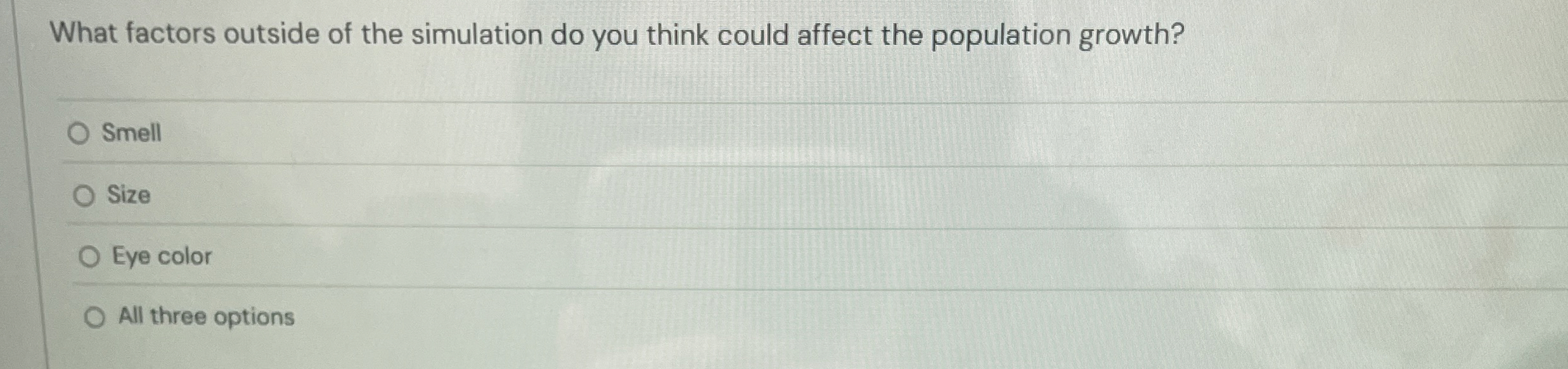 Solved What factors outside of the simulation do you think | Chegg.com
