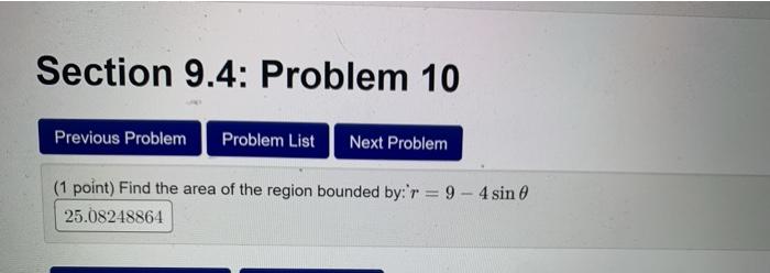Solved Section 9.4: Problem 10 Previous Problem Problem List | Chegg.com