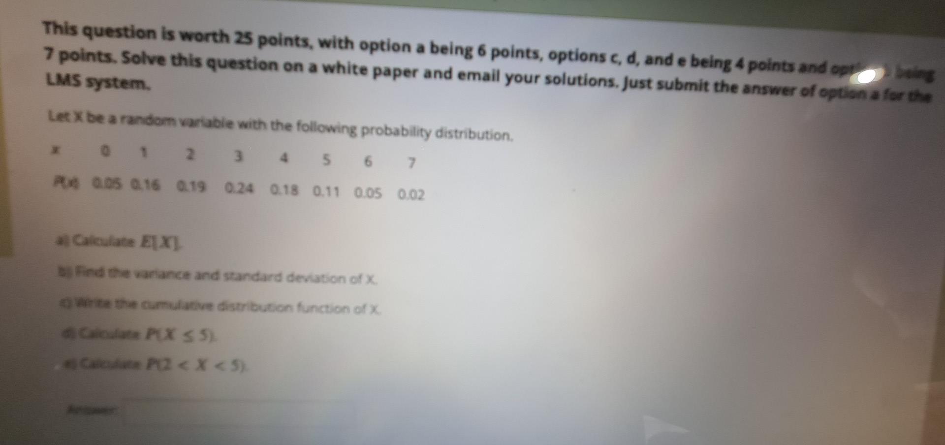 Solved This question is worth 25 points, with option a being | Chegg.com