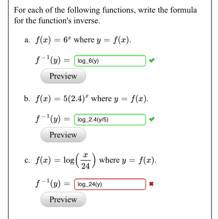 Solved For Each Of The Following Functions Write The For Chegg Com