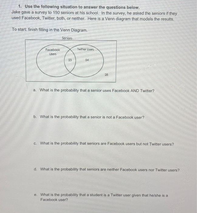 Solved 1 Use The Following Situation To Answer The Quest Chegg Com