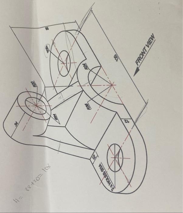 Solved steps to draw this projection in 3d ( isometric ) | Chegg.com