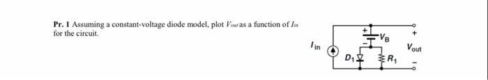 Solved Pr. 1 Assuming a constant-voltage diode model, plot | Chegg.com