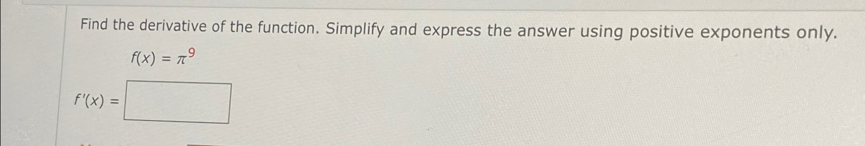 Solved Find the derivative of the function. Simplify and | Chegg.com