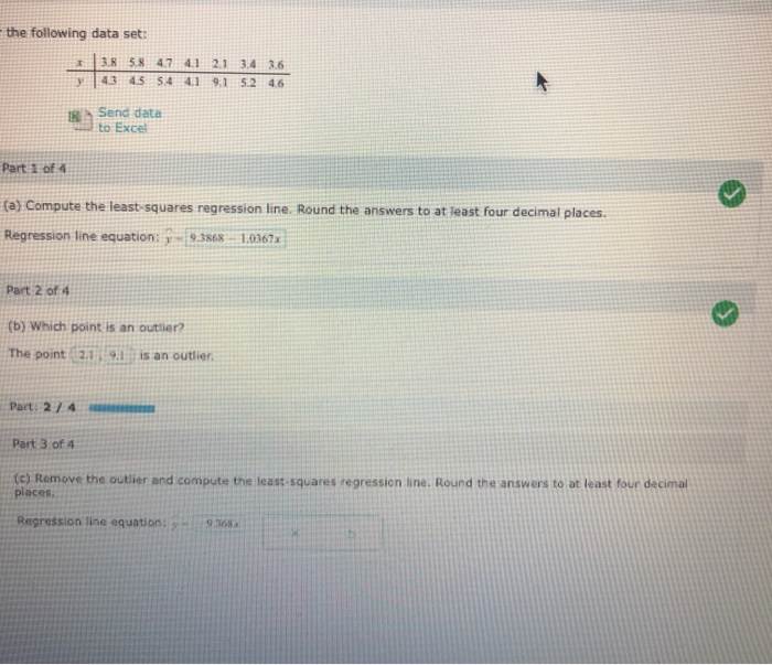 Solved - the following data set: 3.8 5.8 4.7 4.1 2.1 3.4 3.6 | Chegg.com
