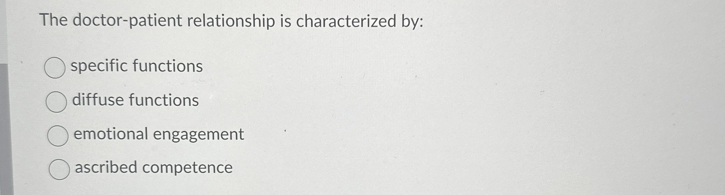 Solved The doctor-patient relationship is characterized | Chegg.com
