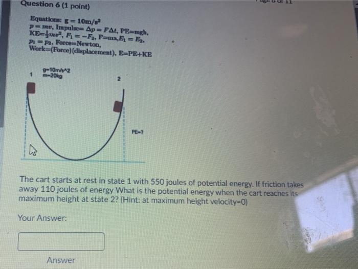 Solved Question 6 1 Point Equations 8 10m Sº P Mu Impu Chegg Com