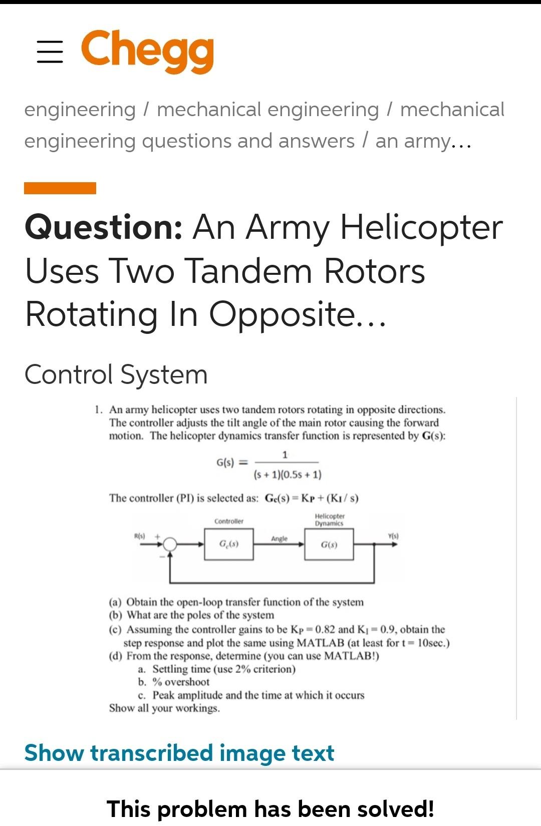 = Chegg engineering / mechanical engineering /