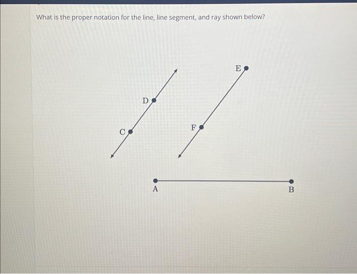 Solved What is the proper notation for the line, line | Chegg.com