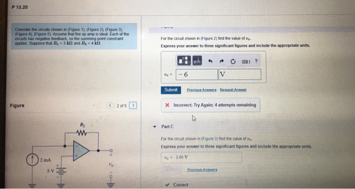 Solved P 13.20 Consider The Circuits Shown In (Figure 1), | Chegg.com