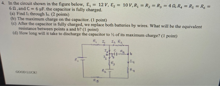 Solved 4. In the circuit shown in the figure below, &, = 12 | Chegg.com