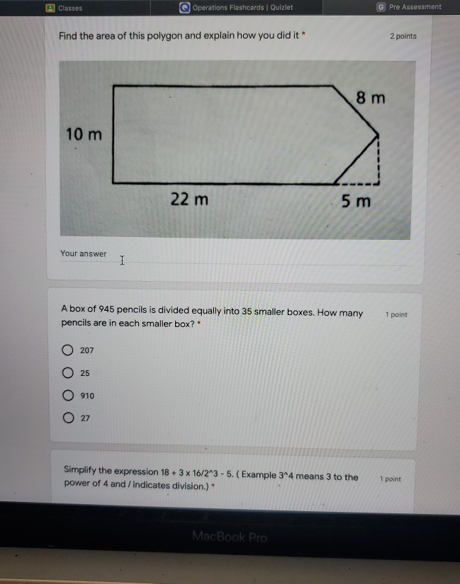 Solved 2 Classes Operations Flashcards | Quizlet G Pre | Chegg.com