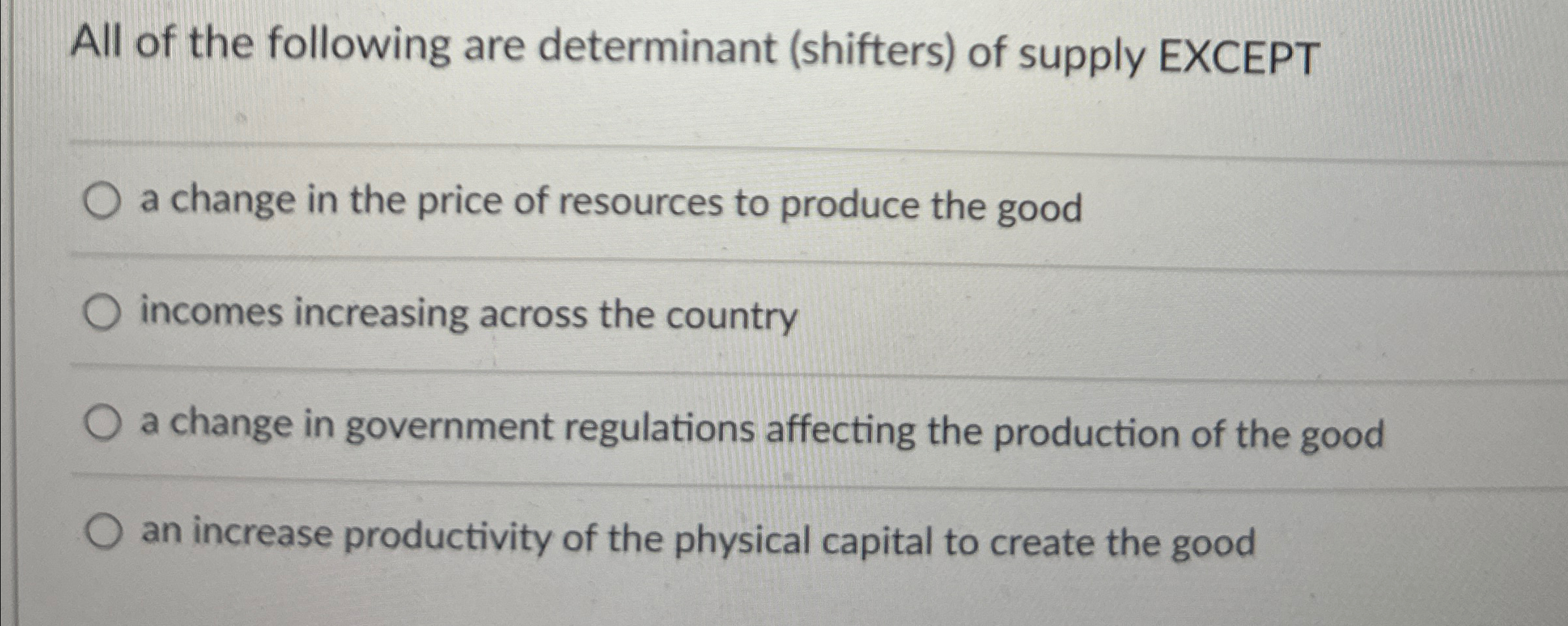 Solved All of the following are determinant (shifters) ﻿of