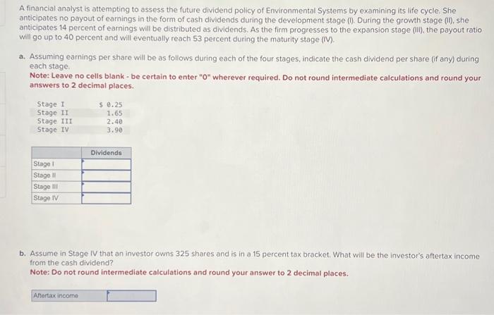 Solved A Financial Analyst Is Attempting To Assess The | Chegg.com