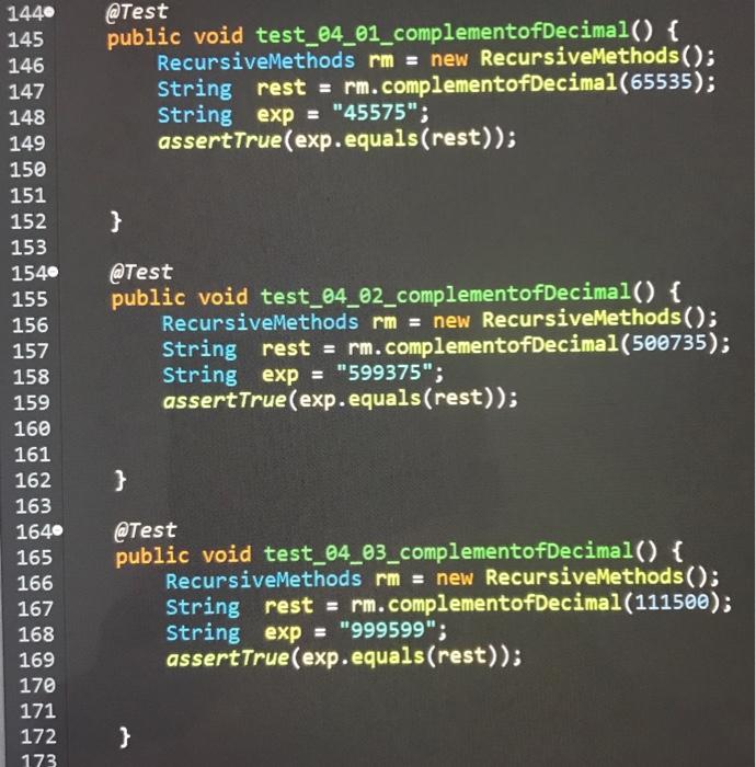 Solved Write a recursive function returns the complement | Chegg.com