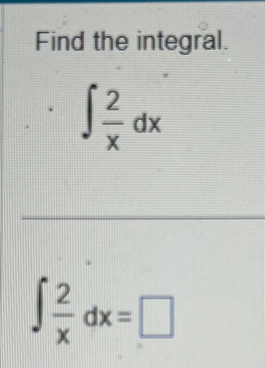 интеграл x 2 dx