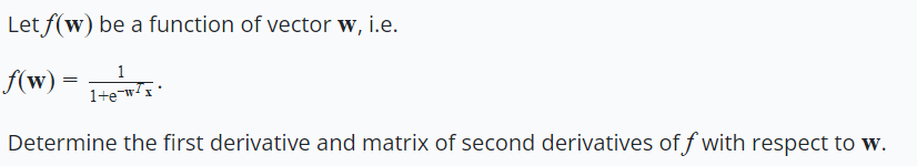 Solved Let f(w) ﻿be a function of vector w, | Chegg.com