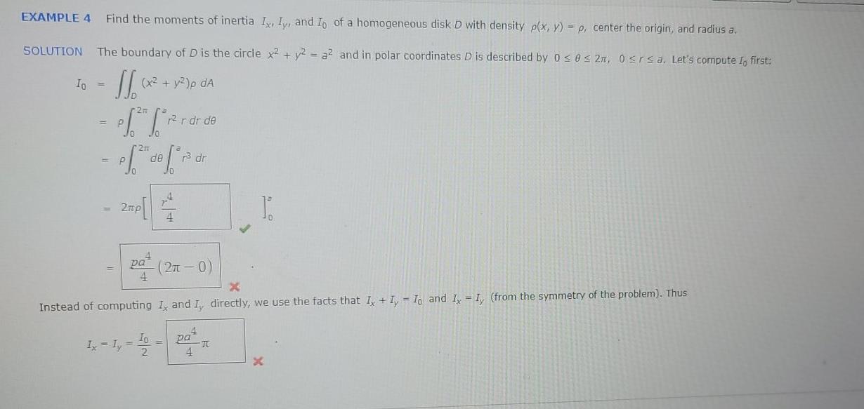 Solved EXAMPLE 4 Find the moments of inertia Ix, Ty, and I | Chegg.com