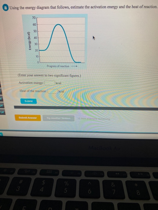 Solved a Using the energy diagram that follows, estimate the | Chegg.com