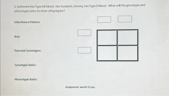 Solved Punnett Square Practice Exercises Part 2 * Remember | Chegg.com