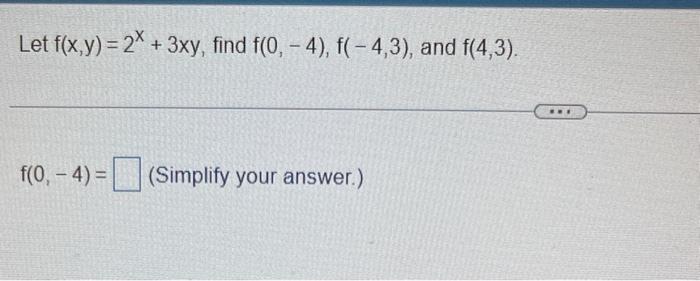 Solved Let F X Y X2−3xy−y2 Compute F 3 0 And F 3 −3