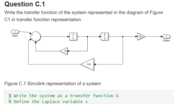 Solved Question C. 1Write the transfer function of the | Chegg.com